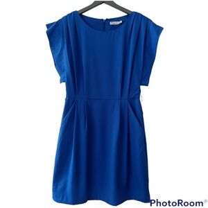 ELIZA J Drape Sleeve Vibrant Blue Dress Size 6